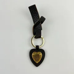 【中古】GUCCI グッチ クレストハート キーホルダー ブラウン ゴールド レザー ヴィンテージ レディース【中古美品】HIBUOCHI VINTAGE