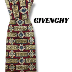 【7799】良品！ジバンシー　ネクタイ　レッド系