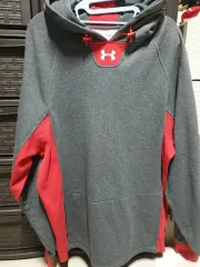 UNDER ARMOUR アンダーアーマー 裏起毛パーカー グレー/レッド