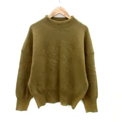アーバンリサーチ URBAN RESEARCH ニット セーター ハイネック 長袖 無地 M カーキ /HO35