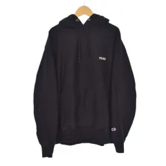 チャンピオン CHAMPION 700FILL リバースウィーブ パーカー フーディー ロゴ L 黒 ブラック