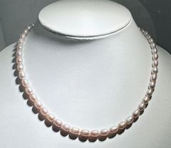 オイスターパール淡水パール美品オイスターパールネックレスNO25-2503