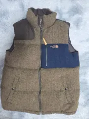 ノースフェイス ヘリンボーン グース ダウン ベスト xl