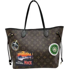 【LOUIS VUITTON/ルイ・ヴィトン】M42844  ネヴァーフルMM マイLVワールドツアー トートバッグ モノグラムキャンバス ブラウンPVC/ゴールド金具 レディース 【中古】【真子質店】【BL】