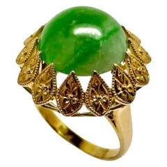 18金　天然翡翠リング 2025年最新】翡翠 ヒスイ ×K18リングの人気アイテム - メルカリ