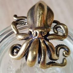 タコ 置物 香立て メタリック インテリア タコの彫刻装飾品/お香立て