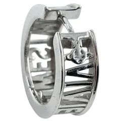 【中古】 Vivienne Westwood ヴィヴィアンウエストウッド オーブモチーフ ロゴフープピアス シルバー 62030052-02P019 片耳のみ レディース メンズ 25020080 MK