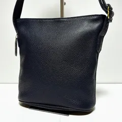 【美品】OLD COACH grained leather shoulder bag オールドコーチ レザーショルダーバッグ クロスボディバッグ ネイビー シボ革  グレインレザー B399