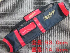 Rawlings ローリングス 野球バットケース 4～5本収納可能 黒と赤 L93cm × H14.5cm × W14.5cm 外側ポケット付 ポケットサイズ：22×8.5cm EBC7S05 極美品