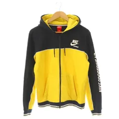 ナイキ NIKE Archive Full Zip Fleece Hoodie ジャケット パーカ S 黒 黄 白 /CX ■OS