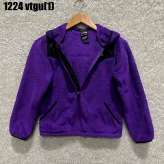 THE NORTH FACE ザノースフェイス パープル フリース フードジップアップ キッズ