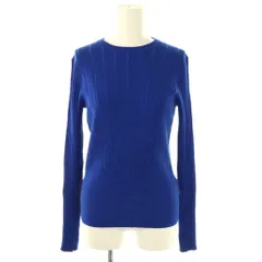 ヴィクトリアベッカム Victoria Beckham レーヨンリブニット セーター 長袖 S 青 /NR ■OS ■SH