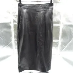 Pinky＆Dianne レザースカート ブラック ミニスカート ピンキーアンドダイアン Mサイズ タイトスカート 羊革