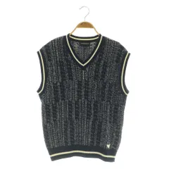 エンポリオアルマーニ EMPORIO ARMANI 24年 キッズ ニットベスト Vネック プルオーバー 12A ネイビー /MY ■OS ■SH