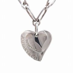 ティファニー TIFFANY&Co.  ダブルハート チェーン ネックレス シルバー925 レディース 【中古】 /TNT