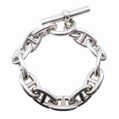 HERMES エルメス TGM 12コマ シェーヌダンクル ブレスレット アクセサリー シルバー925 109.6g メンズ レディース 【中古】 /TNT