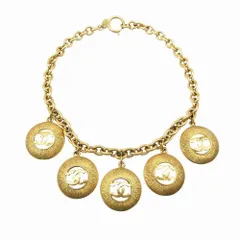 CHANEL シャネル ヴィンテージ ココマーク チェーン チョーカー ネックレス GP ゴールド レディース 【中古】 /TNT