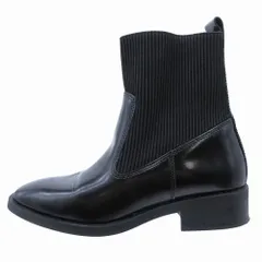 STIL MODA スティルモーダ サイドゴア レザー ショートブーツ シューズ ブラック サイズ38 24cm レディース 【中古】