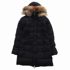 DUVETICA デュベティカ ganimeda ウールカシミヤダウンコート アウター フィンラクーンファー ネイビー 40 M レディース 【中古】