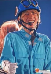 【中古】生写真(ジャニーズ) 関ジャニ∞/安田章大/青いヘルメット・衣装水色・笑顔・FUKUOKA0917/公式生写真