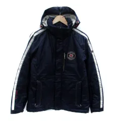 デサント DESCENTE 中綿ジャケット ミドル丈 ジップアップ 11 紺 ネイビー /HO21のサムネイル