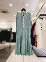 イザット コレクション ミント色 ニット ONE PIECE