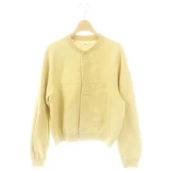 アンフィル unfil ヴィンテージコットンフリースクロップドカーディガン 長袖 イエロー /HK ■OS