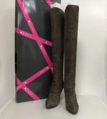 DIANA ダイアナ ロングブーツ 24.5cm スウェード素材 KSAW10-9384