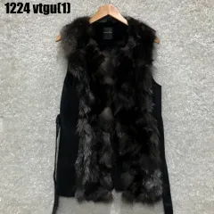 PATRICE BREAL ブラック ファー ベスト m