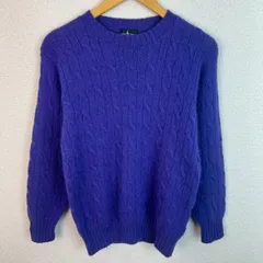 Ralph Lauren ラルフローレン ケーブル編みニット パープル Mサイズ レディース 古着 アメカジ レトロ