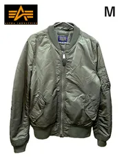 美品 ALPHA MA-1 セージグリーン M アルファ TA0130-076 フライトジャケット NATUS