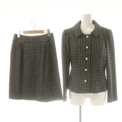 【中古】エムズグレイシー M'S GRACY ツイード スカート スーツ セットアップ ノーカラー ジャケット ストール付 38 2026年最新】M'S GRACY ビジネス スカートスーツ上下の人気アイテム