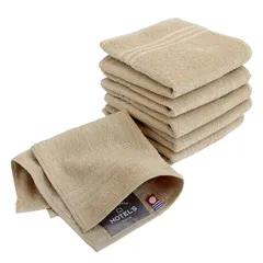 今治タオル ハンカチ タオルハンカチ HOTEL'S ホテルズ 6枚セット オールドベージュ 約25×25cm 綿100％ 高吸水 耐久性 無地 日本製 1