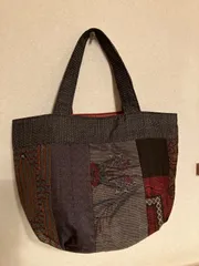 大島紬トートバッグ　小