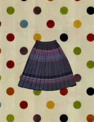 日本 ヴィンテージ プリーツ スカート CHECK