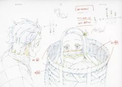[중고] 원화 일러스트 보드 귀멸의 칼날 Blu-ray / DVD 1 권 ufotable 구입 특전 복제 원화 탄지로 & 禰豆子 B