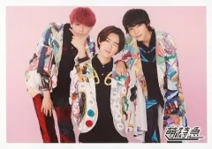 【中古】生写真(男性) 萌特急/HAYATO・山中柔太朗・小泉光咲/横型・膝上・衣装黒・白・紫・緑・赤・センター山中・口閉じ・首傾げ・背景ピンク/「EBiDAN THE LIVE 2019～Summer Party～」超豪華スペシャル生写真セット 8/28公演