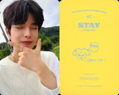 【中古】コレクションカード(男性) Stray Kids/Seungmin(スンミン)/裏面黄・印刷イラスト入り/オフィシャルファンクラブ「STAY」2期入会特典ウェルカムキット付属フォトカード
