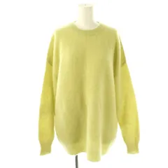 【中古】シールームリン SeaRoomlynn  YAKクルーネックニットプルオーバー セーター 長袖 ウール F 黄緑 シールームリン SeaRoomlynn YAKクルーネックニットプルオーバー