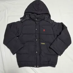8歳 ポロ ラルフローレン ブラック フード ダウン アウター