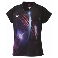 ヨネックス YONEX ウィメンズゲームシャツ テニス・バドミントン アパレル(レディース) 20819-007、(007)ブラック