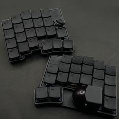 pixi43 typeB ブラック 17mmピッチ 無線 トラックボール付きキーボー