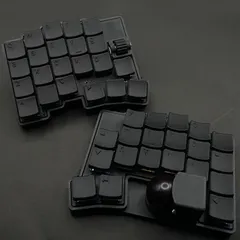 pixi43 typeB ブラック 17mmピッチ (2、3週間ほどでお届け) 無線 トラックボール付きキーボー 組み立て済み ロープロファイル roBa keyball