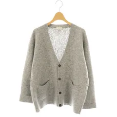 【中古】ブラミンク BLAMINK ポケット付 ウールナイロンエンブロカーディガン ニット Vネック 38 グレー /CX ■OS ブラミンク BLAMINK ポケット付 ウールナイロンエンブロカーディガン