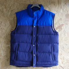 パタゴニア patagonia 古着 ダウンベスト ブルー ネイビー メンズL アメカジ バイカラー キャンプ アウトドア レトロ 廃盤