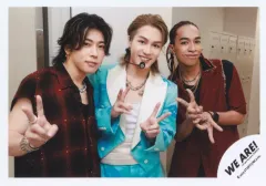 【中古】生写真(STARTO) Travis Japan・Aぇ! group/松田元太・末澤誠也・草間リチャード敬太/横型・上半身/「WE ARE! Let’s get the party STARTO!!」バックステージフォト/公式生写真