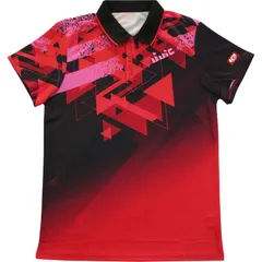 JUIC ジュウイック シルエット 男女兼用 卓球 ゲームシャツ 5683-re、レッド