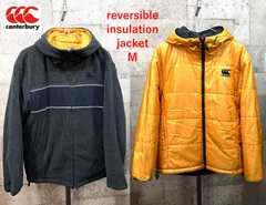 カンタベリー リバーシブル 中綿ジャケット M オレンジ/グレー フリース フーディ パーカー CANTERBURYのサムネイル