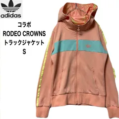 adidas✖️RODEO CROWNS アディダス　コラボ　ロデオクラウン  トラックジャケット ジップアップパーカー 裏地プリントパーカー　S