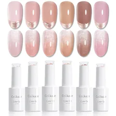 ジェルネイル Coikaze シアーカラー ネイルジェル ネイルアート セルフ UV・LED対応 6色セット ピンク系 1